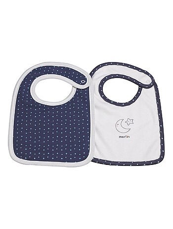 Bavoirs lot de 2 en coton Bleu - SAUTHON