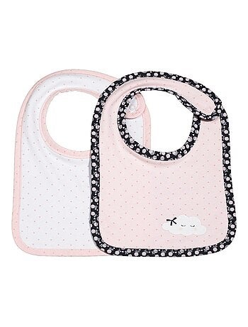 Bavoirs lot de 2 en coton Rose - SAUTHON