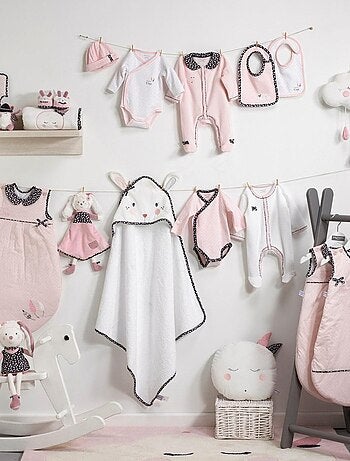 Bavoirs lot de 2 en coton Rose - SAUTHON
