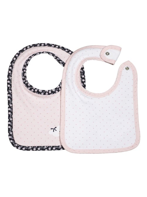 Bavoirs lot de 2 en coton  Rose - SAUTHON - Kiabi