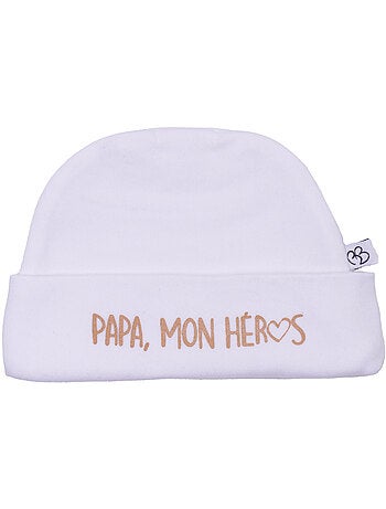 Bb & co - bonnet doublé pur coton papa mon héros
