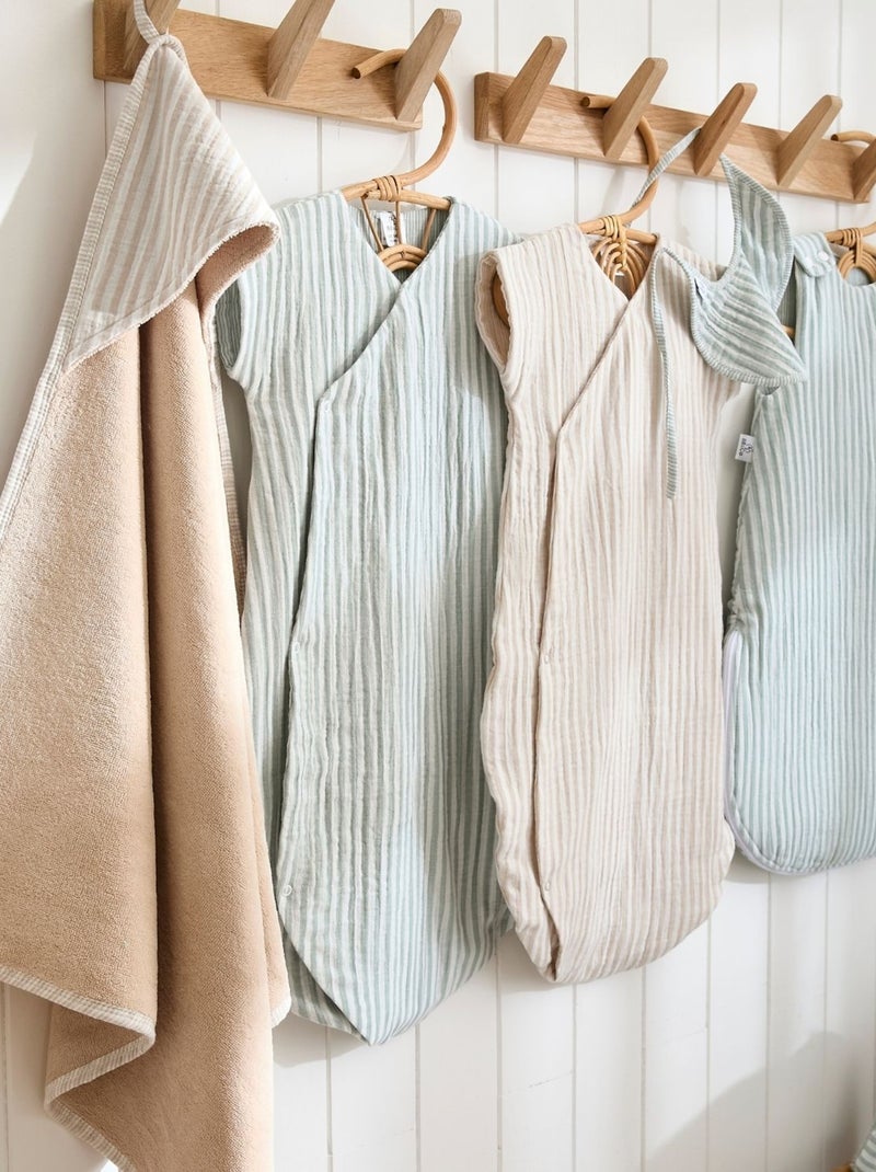 BB & Co - Cape de bain + gant Beige - Kiabi