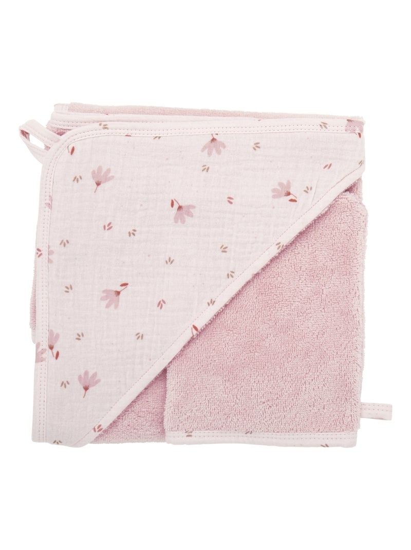 BB & Co - Cape de bain + gant Rose - Kiabi