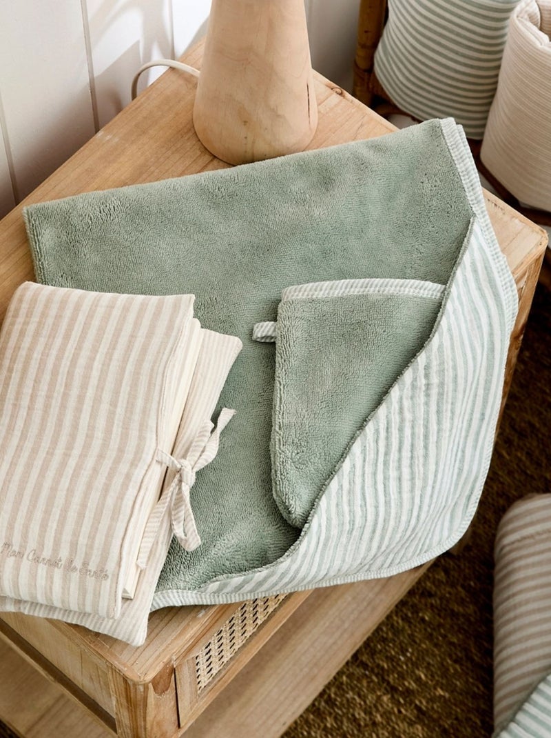 BB & Co - Cape de bain + gant Vert - Kiabi