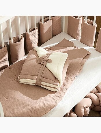 Bb & co - couverture peluche double gaze et microfibre (70x100 cm)