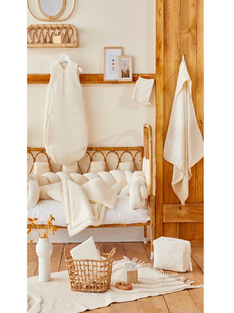 BB & Co - Couverture polaire Mousse de lait Ecru - Kiabi