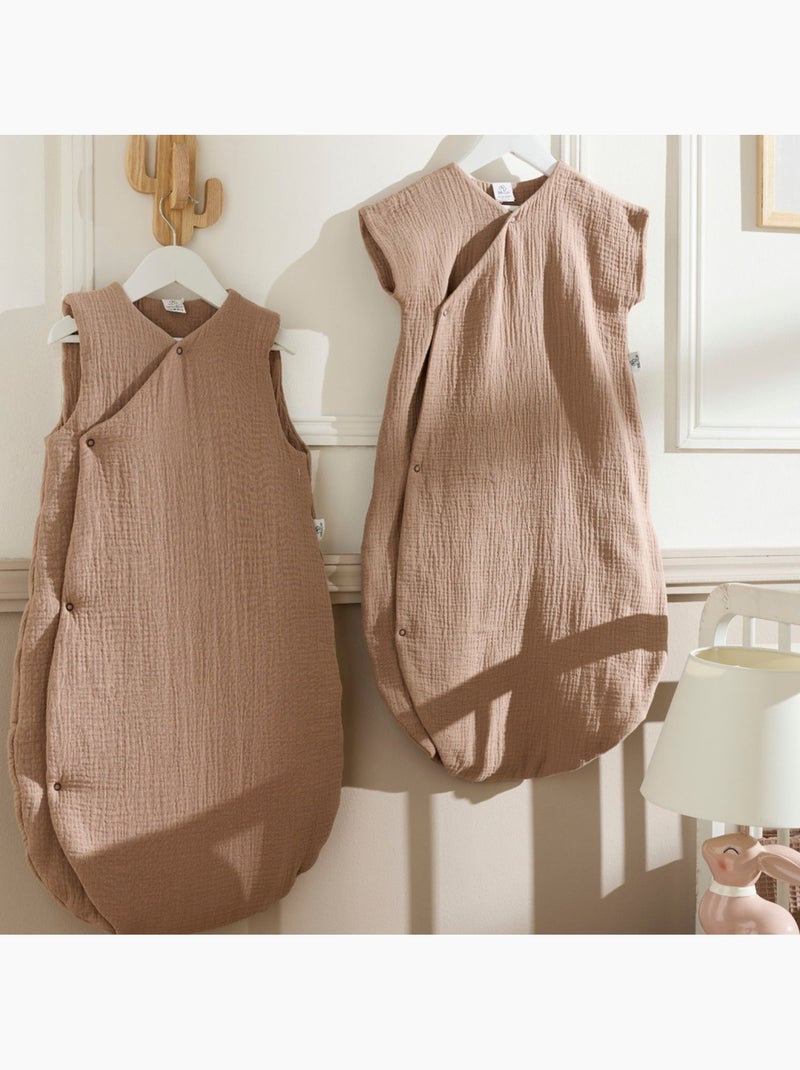 Bb & co - gigoteuse d'été forme kimono double gaze (0-6 mois) Marron - Kiabi