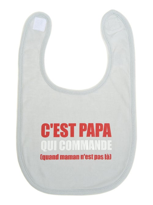 BB&CO | Bavoir bébé personnalisé - C'est papa qui commande - Kiabi