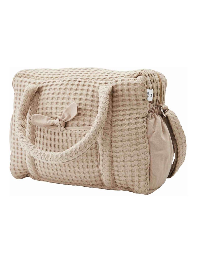BB&CO | Sac à langer en coton gaufré Beige - Kiabi