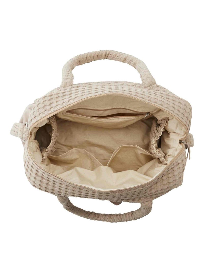 BB&CO | Sac à langer en coton gaufré Beige - Kiabi