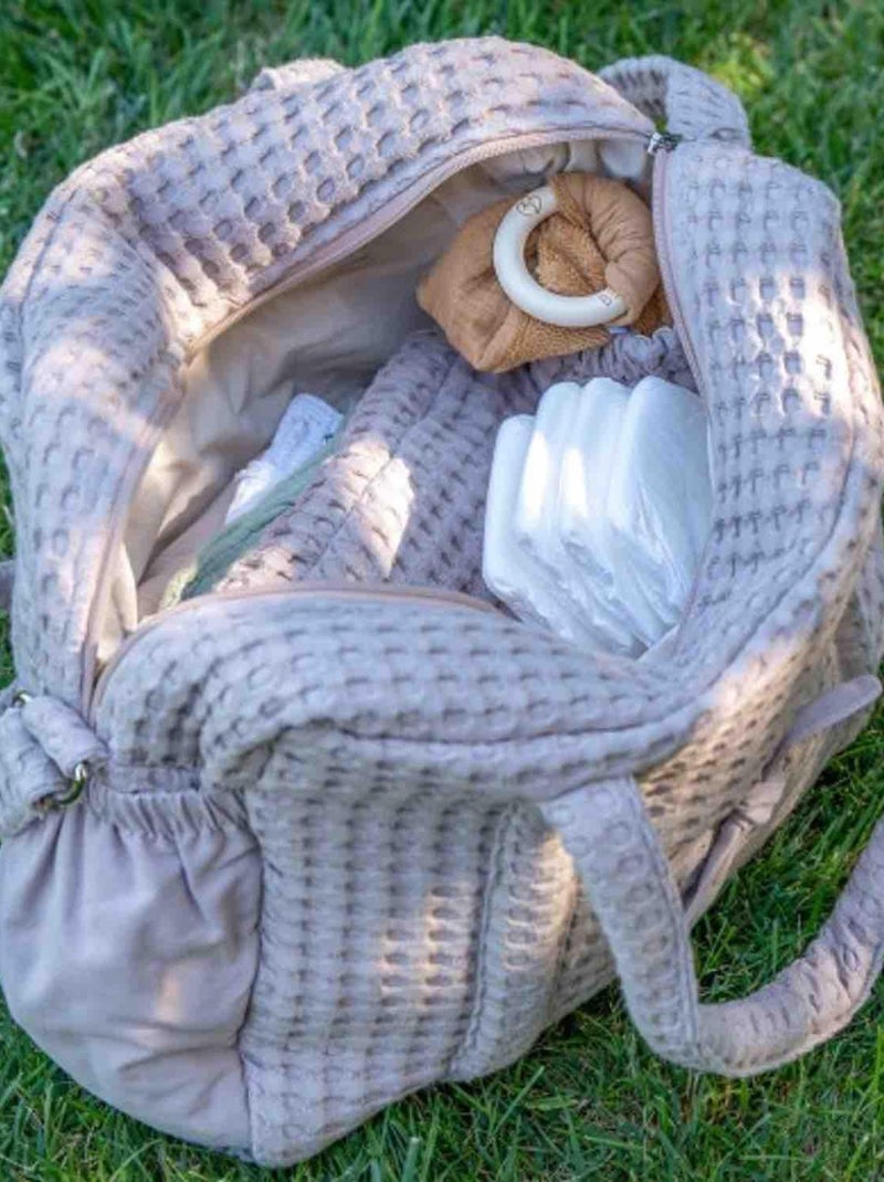BB&CO | Sac à langer en coton gaufré Beige - Kiabi