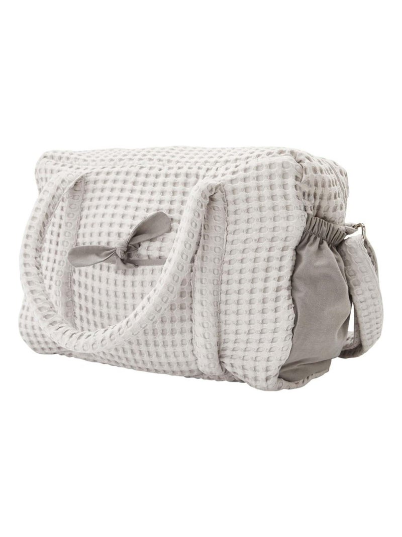 BB&CO | Sac à langer en coton gaufré Gris - Kiabi