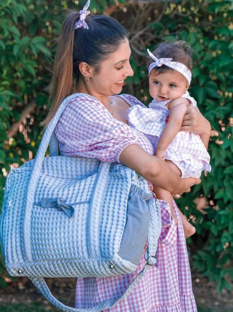 BB&CO | Sac à langer en coton gaufré Gris - Kiabi