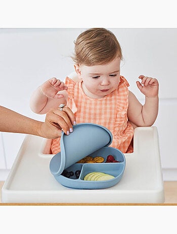 B.Box | Assiette bébé silicone ventouse avec couvercle