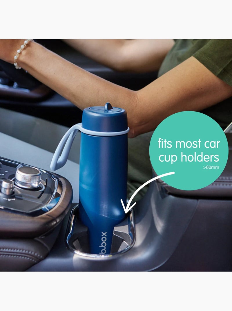 B.Box | Gourde bouteille isotherme en inox avec paille 690 ml Bleu marine - Kiabi