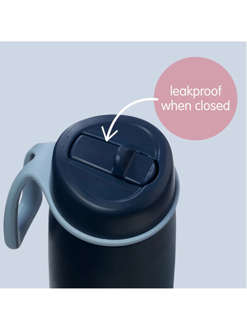 B.Box | Gourde bouteille isotherme en inox avec paille 690 ml Bleu marine - Kiabi