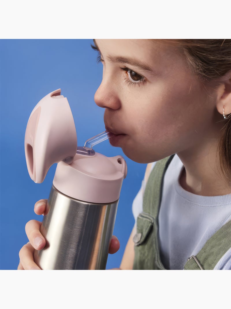 B.Box | Gourde isotherme en inox avec paille 500 ml Rose - Kiabi