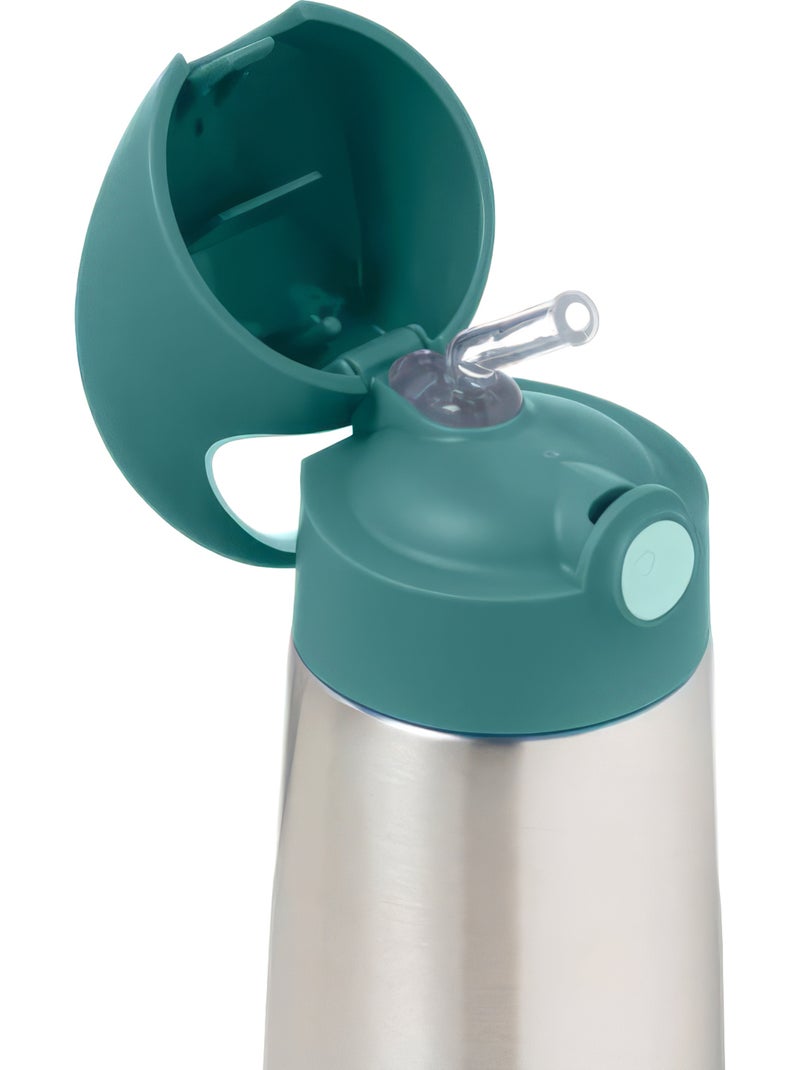 B.Box | Gourde isotherme en inox avec paille 500 ml Vert - Kiabi