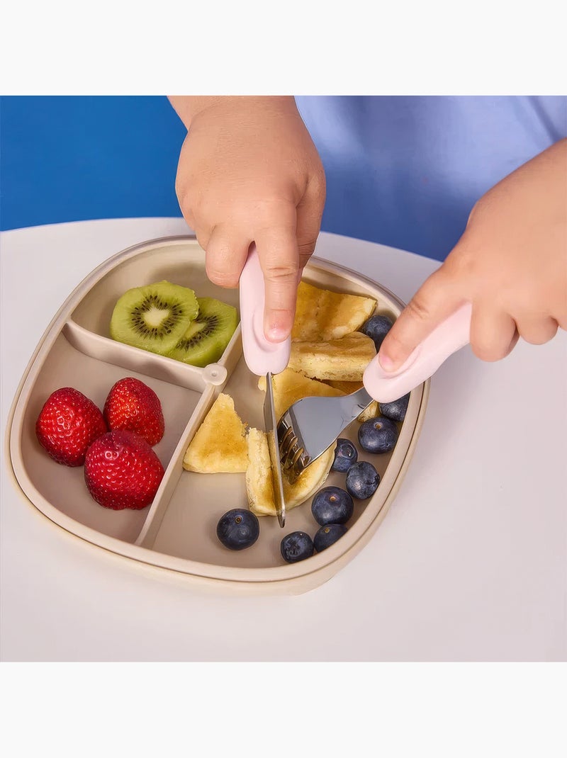 B.box | set de 3 couverts ergonomiques en inox pour enfant Rose - Kiabi