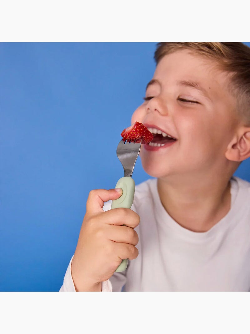 B.box | set de 3 couverts ergonomiques en inox pour enfant Vert - Kiabi