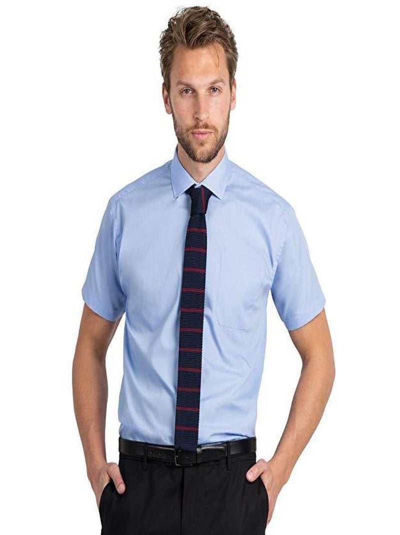 B&C - Chemise à manches courtes SMART Bleu clair - Kiabi