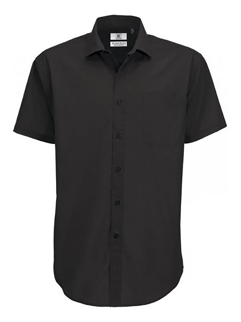 B&C - Chemise à manches courtes SMART Noir - Kiabi