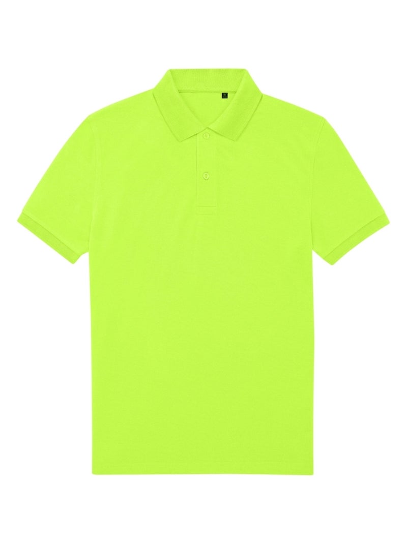 B&C Chemise MY ECO POLO 65/35 Vert fluo Homme Kiabi