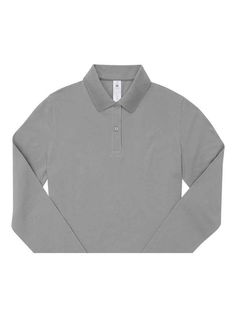B&C - Chemisier manches longues MY POLO Gris - Kiabi
