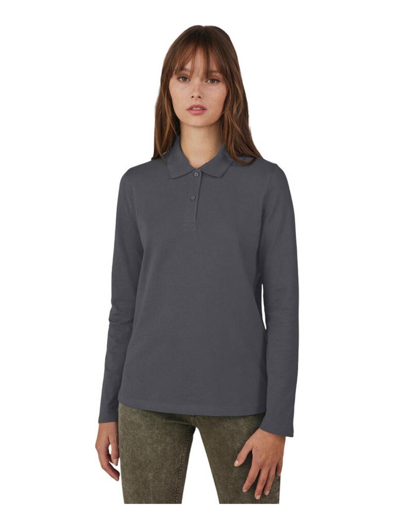 B&C - Chemisier manches longues MY POLO Gris foncé - Kiabi