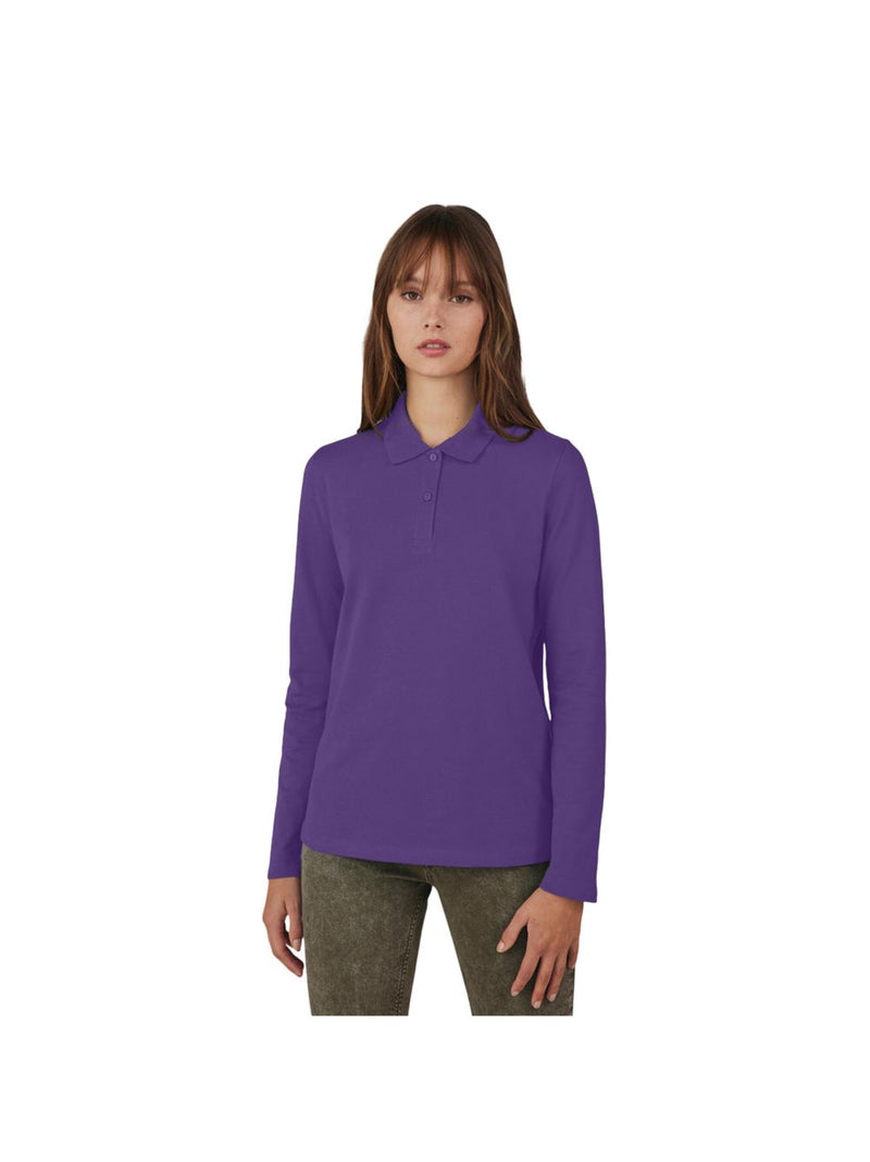 B&C - Chemisier manches longues MY POLO Mauve lilas - Kiabi