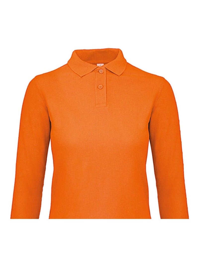 B&C - Polo manches longues ID.001 Orange - Kiabi