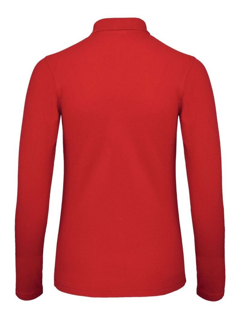 B&C - Polo manches longues ID.001 Rouge - Kiabi