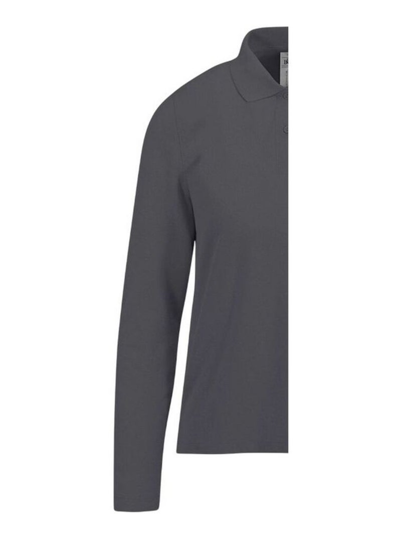 B&C - Polo manches longues MY POLO Gris foncé - Kiabi