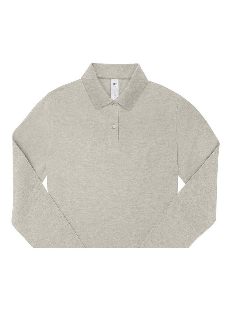 B&C - Polo manches longues MY POLO Gris Gris clair - Kiabi