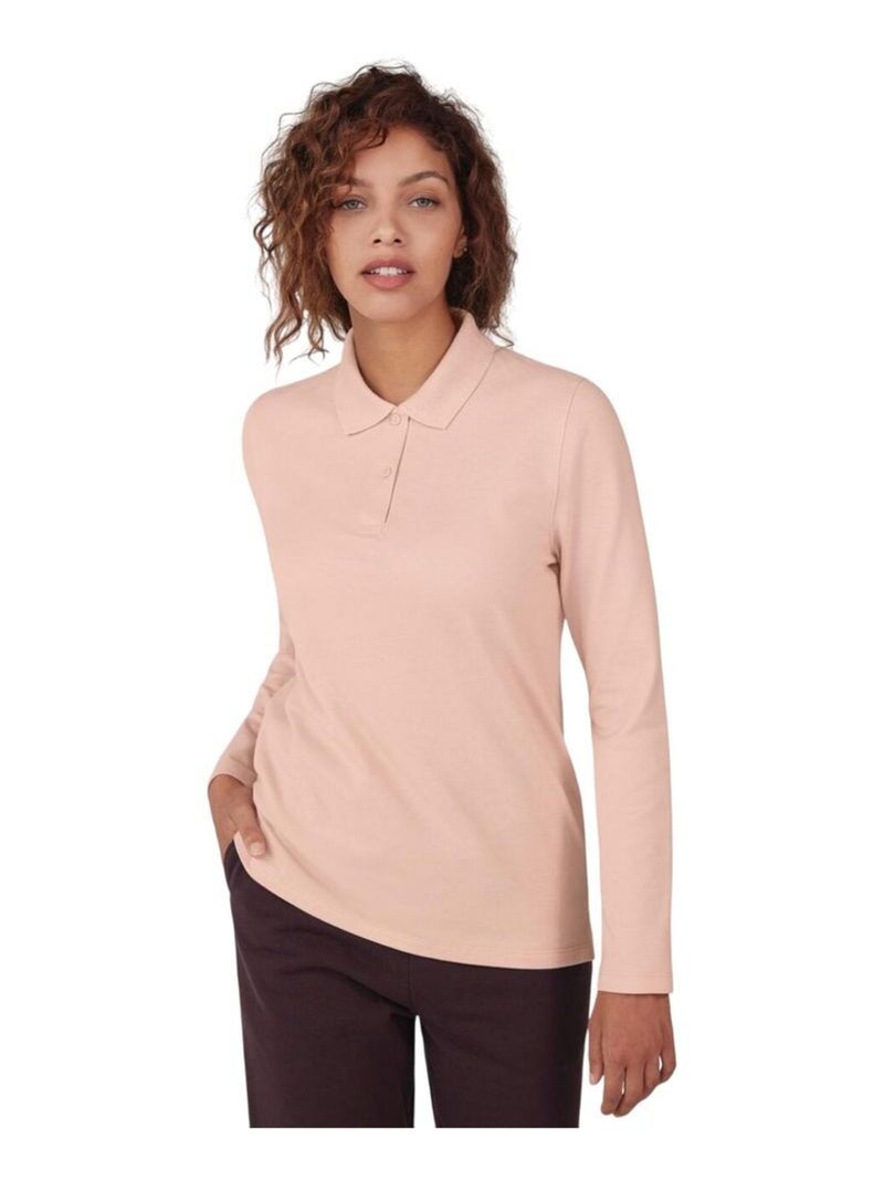 B&C - Polo manches longues MY POLO Saumon - Kiabi