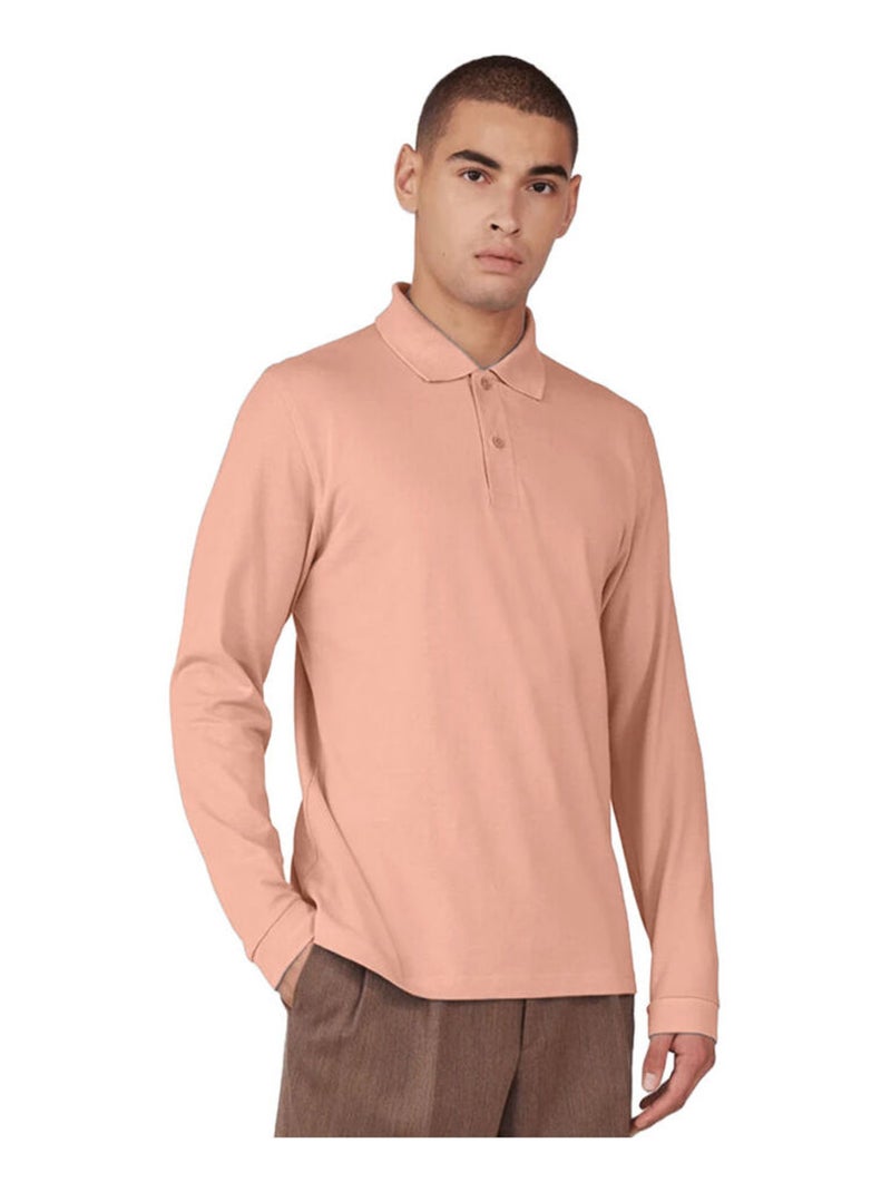 B&C - Polo motif/style uni MY POLO Saumon - Kiabi