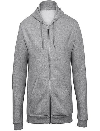 B&C - Sweat à capuche et fermeture zippée unisexe