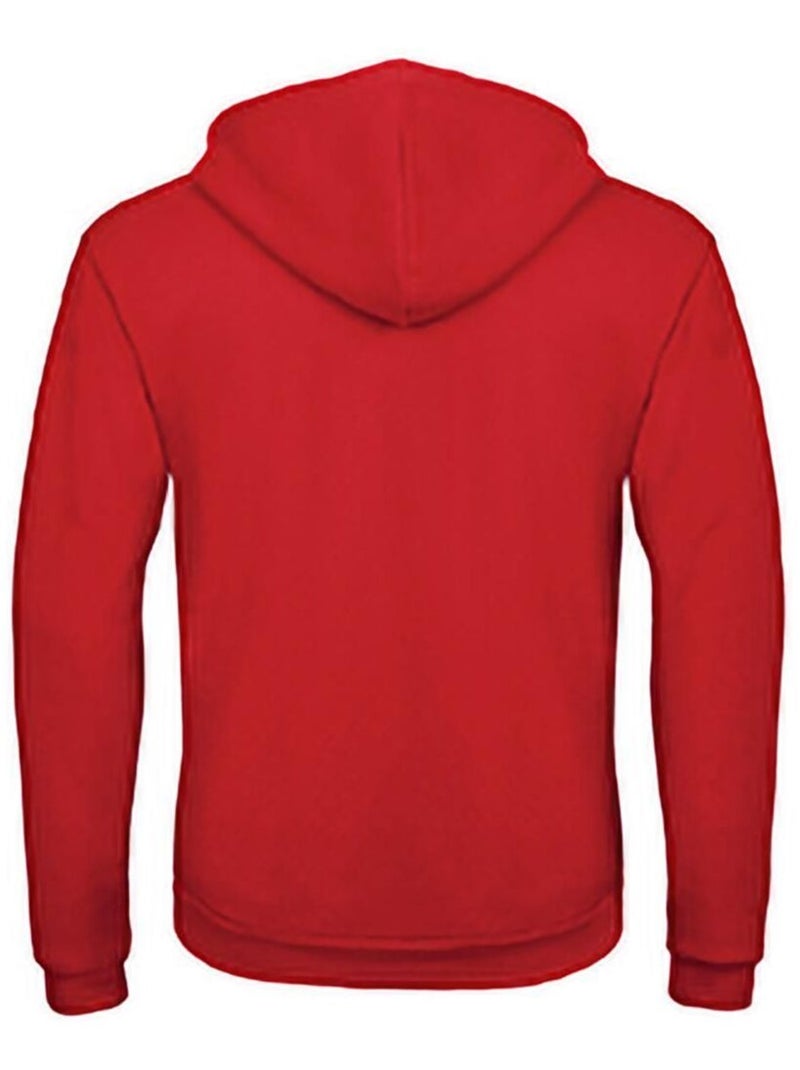 B&C - Sweat à capuche et fermeture zippée unisexe Rouge - Kiabi