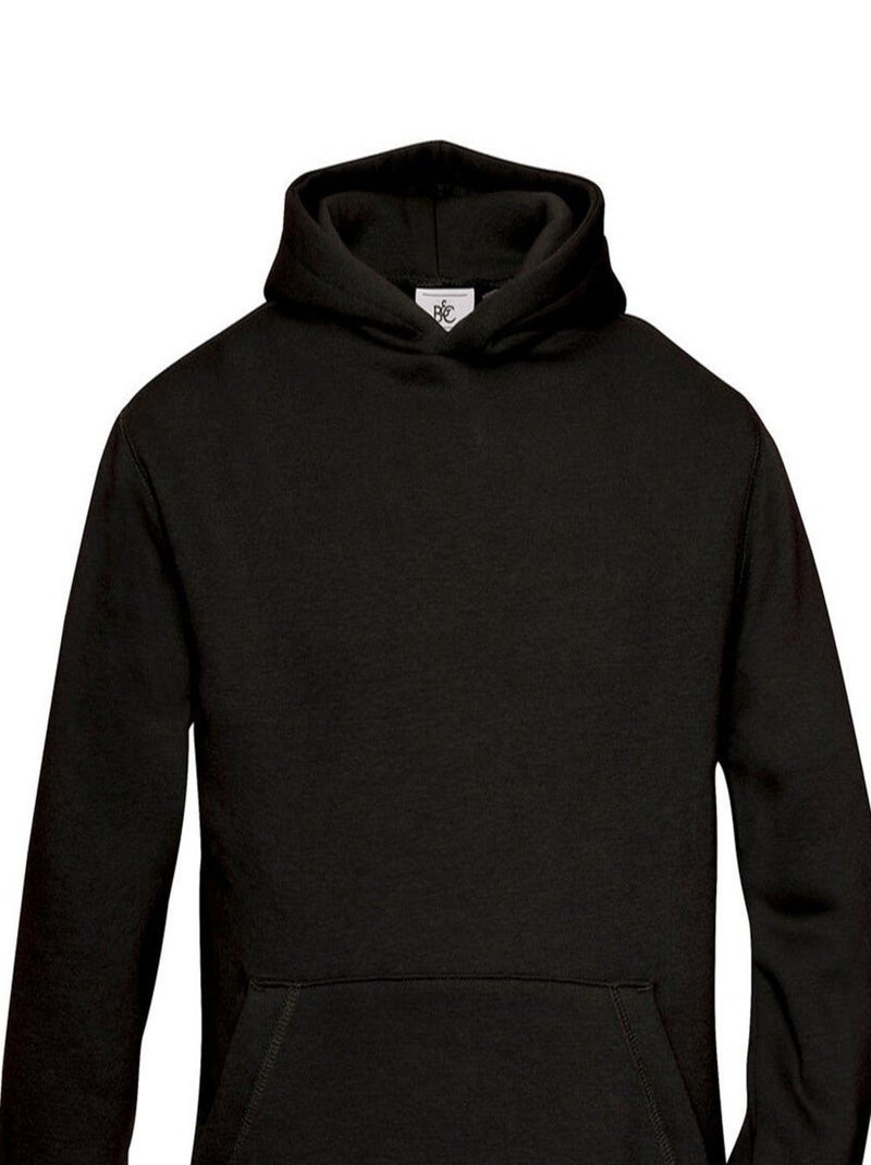 B&C - Sweat à capuche motif/style uni Noir - Kiabi