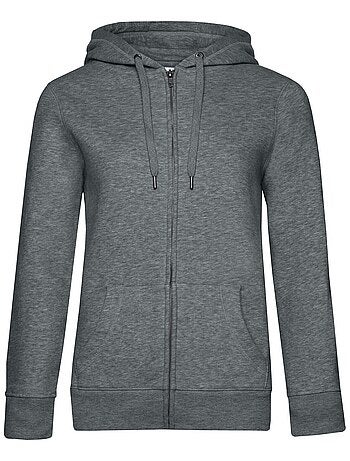 B&C - Sweat à capuche motif/style Zippé QUEEN