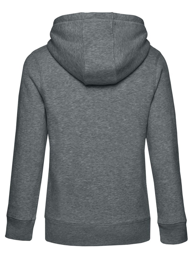B&C - Sweat à capuche motif/style Zippé QUEEN Gris foncé - Kiabi