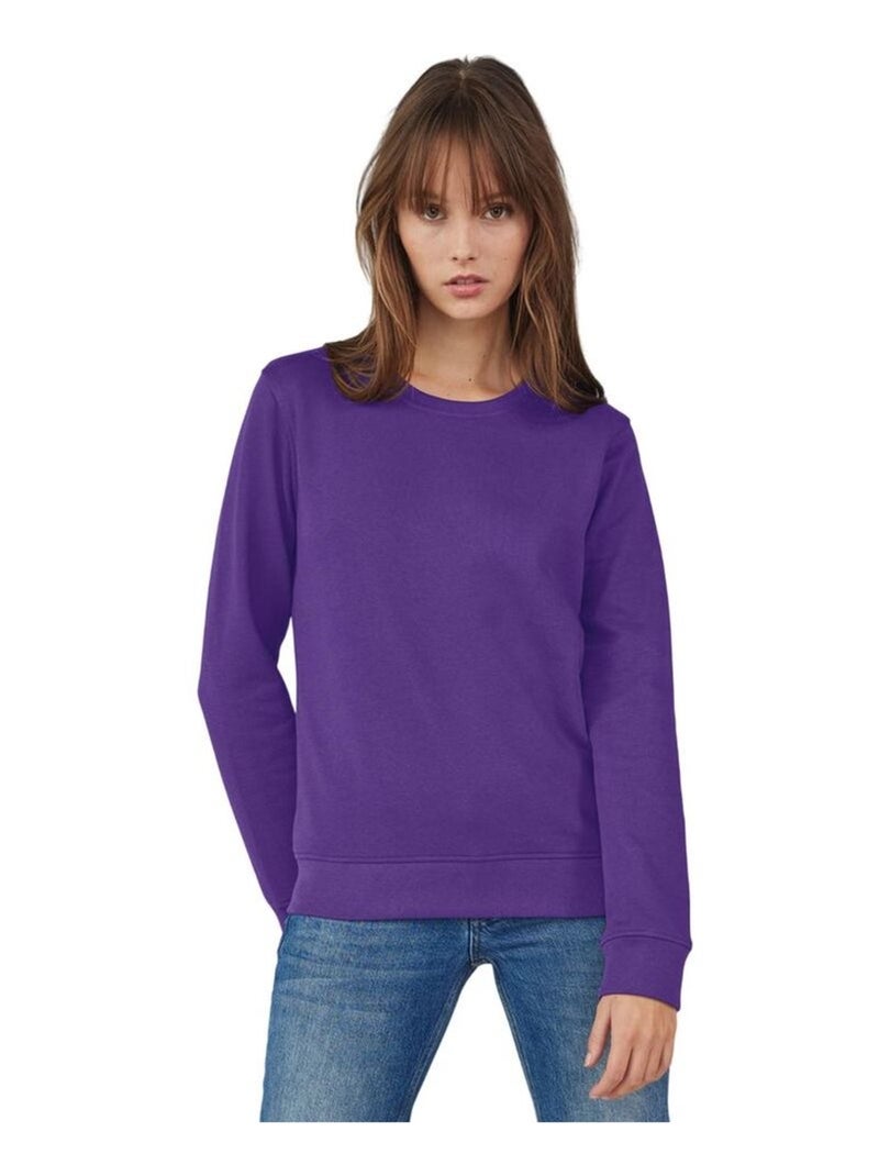 B&C - Sweat ORGANIC INSPIRE Violet aubergine - Kiabi