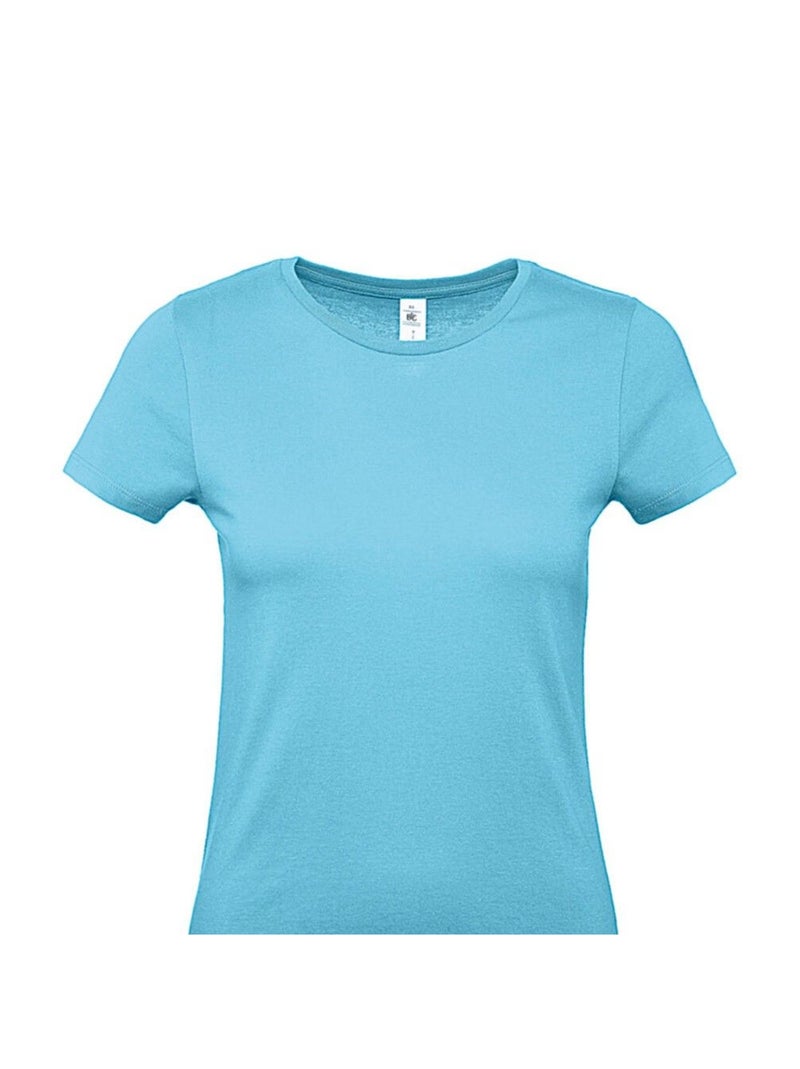 B&C - T-shirt #E150 Bleu marine/Turquoise - Kiabi