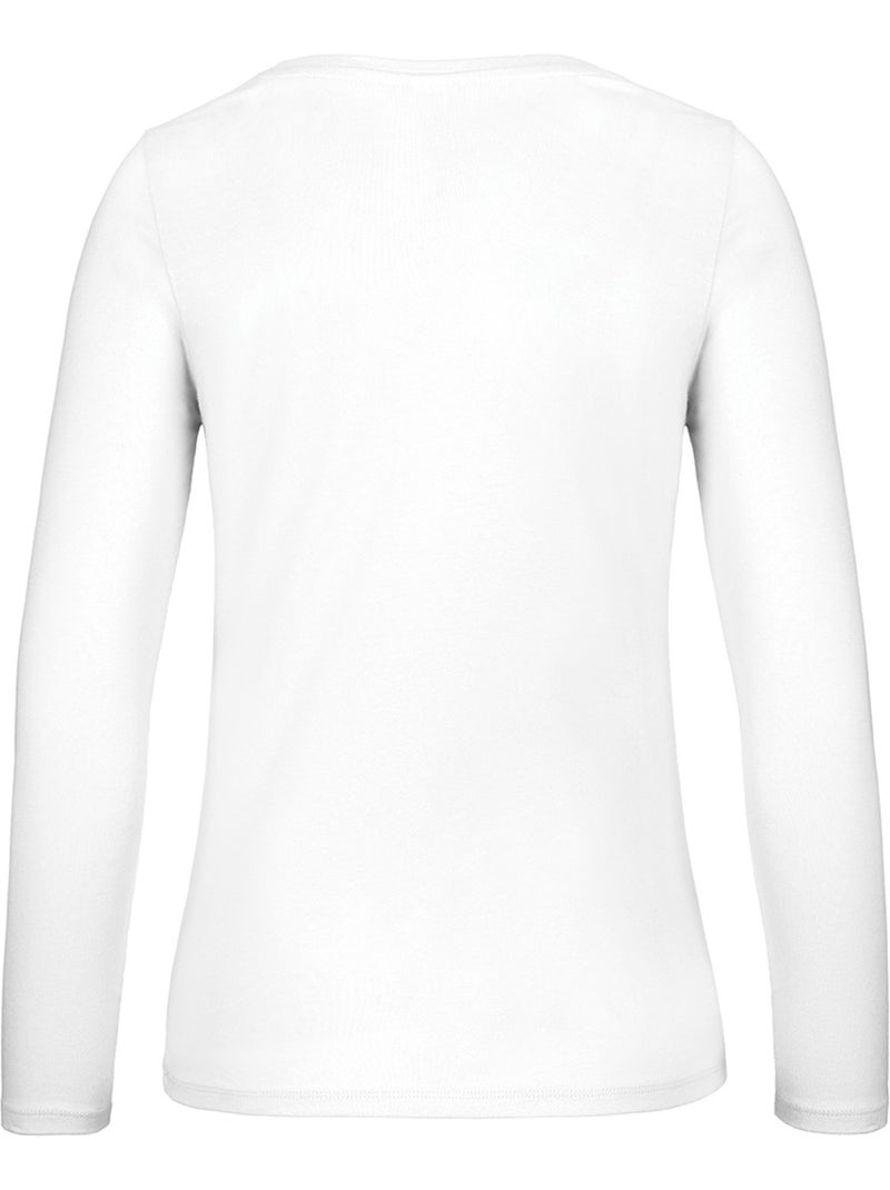 B&C - T-shirt manches longues #E150 Blanc - Kiabi