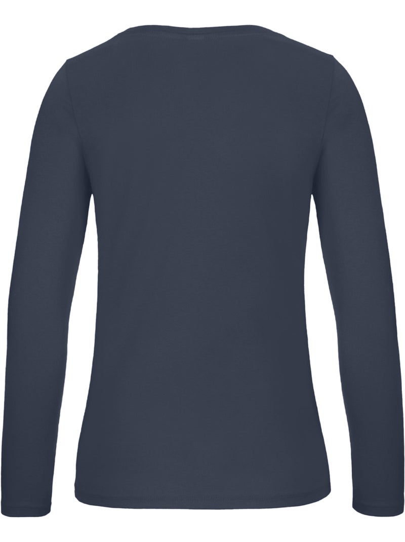 B&C - T-shirt manches longues #E150 Bleu marine - Kiabi