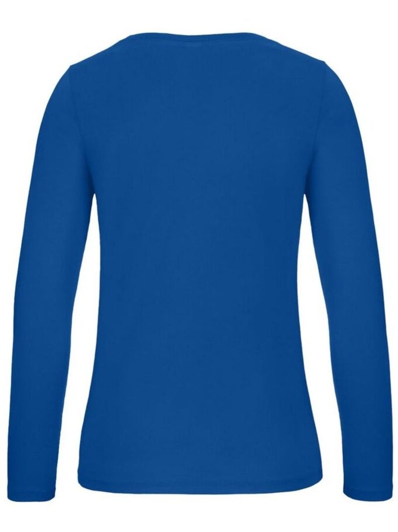 B&C - T-shirt manches longues #E150 Bleu roi - Kiabi