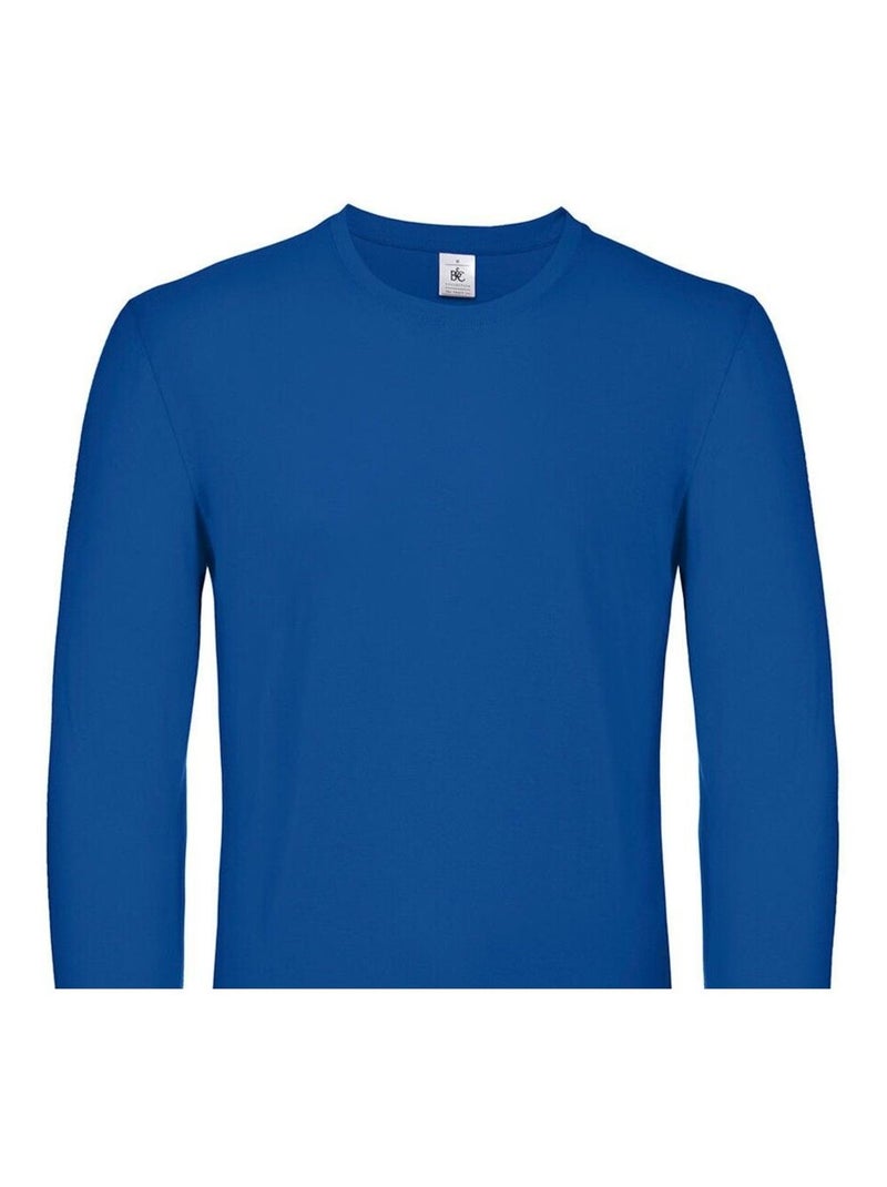 B&C - T-shirt manches longues #E150 Bleu roi - Kiabi