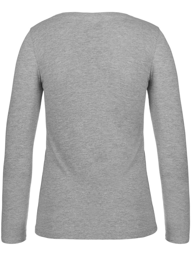 B&C - T-shirt manches longues #E150 Gris chiné - Kiabi