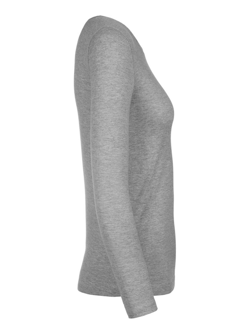 B&C - T-shirt manches longues #E150 Gris chiné - Kiabi