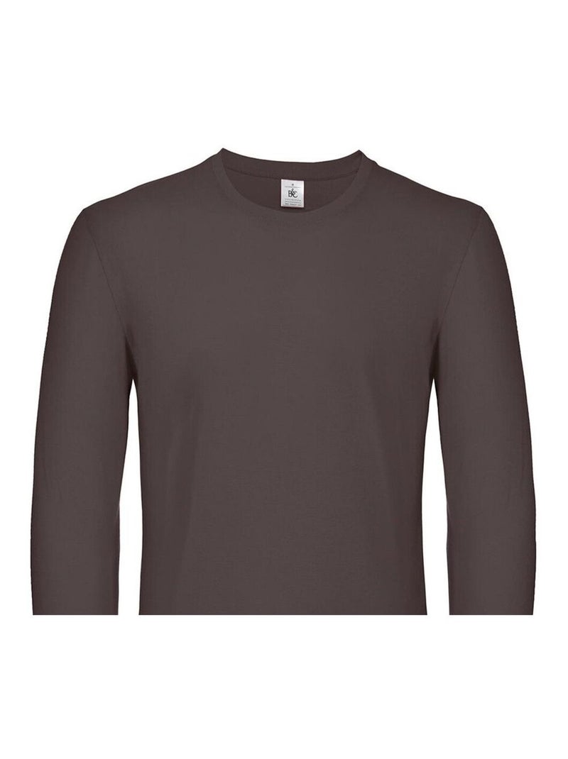 B&C - T-shirt manches longues #E150 Marron - Kiabi